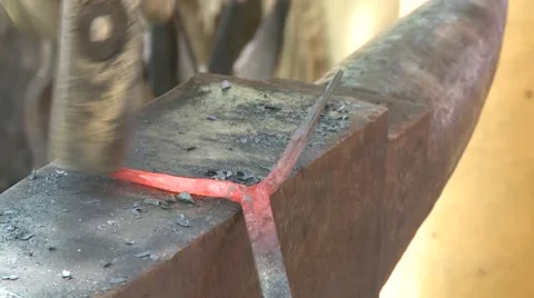 BlackSmith Pounding Stock Footage 47770492
