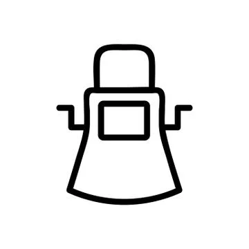 Blacksmith robe icon vector. Isolated contour symbol illustration 스톡 일러스트