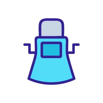 Blacksmith robe icon vector. Isolated contour symbol illustration 库存插图