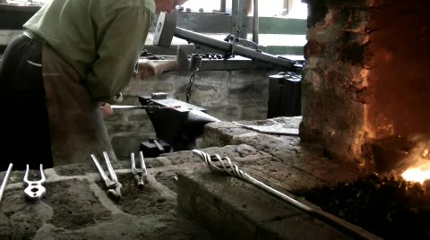 Blacksmith shop Stock Footage 808085