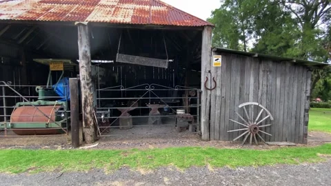 Blacksmith shop Video stock 143650446