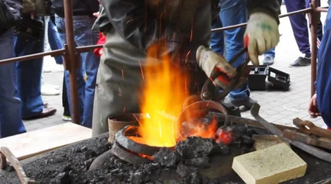 Blacksmith Takes Ring Stock Footage 8659550