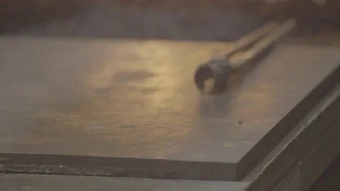 Blacksmith tools an fire Video stock 74697976