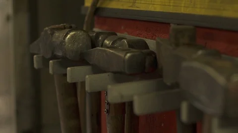 Blacksmith tools in the workshop Stock Footage 128597128
