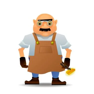 Blacksmith in vector format Stock Illustration
