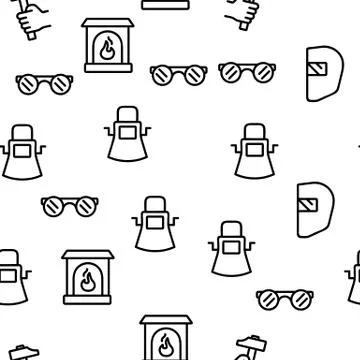 Blacksmith Vector Seamless Pattern 库存插图