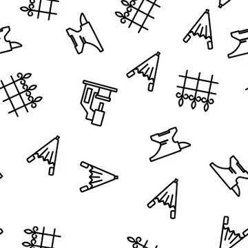 Blacksmith Vector Seamless Pattern 库存插图