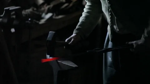 Blacksmith at work Stock Footage 73746000