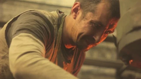Blacksmith at work Stock Footage 75514298