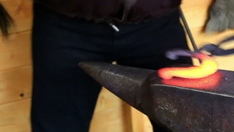 Blacksmith at work Stock Footage 79041111