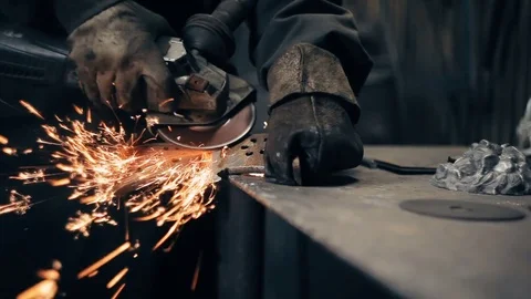 Blacksmith at work in his workshop Stock Footage 80638189