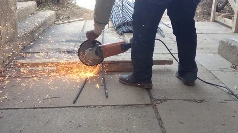 Blacksmith work outdoor Stock Footage 83443097
