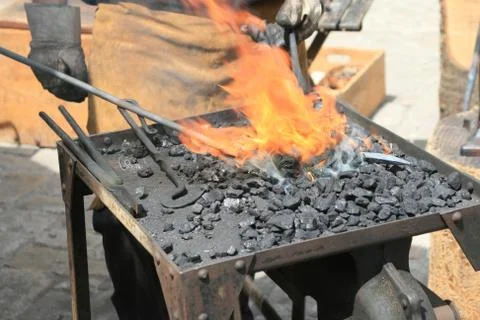 Blacksmith at work Stock Photos