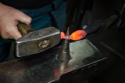Blacksmith at work Stock Photos