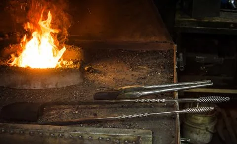 Blacksmith at work Stock Photos