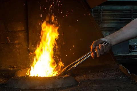 Blacksmith at work Stock Photos