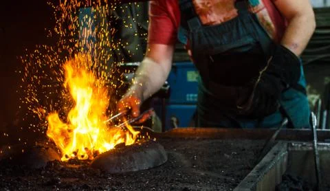 Blacksmith at work Stock Photos