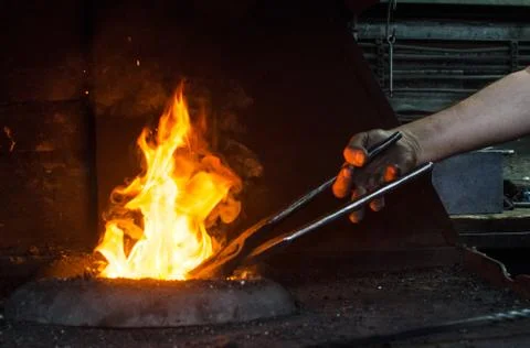Blacksmith at work Stock Photos