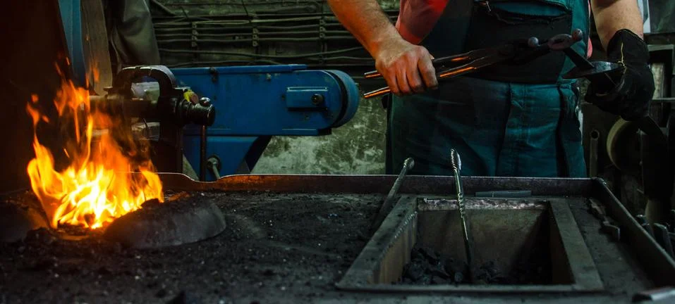 Blacksmith at work Stock Photos