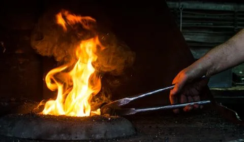 Blacksmith at work Stock Photos