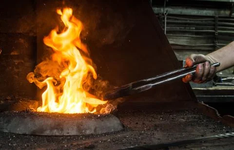 Blacksmith at work Stock Photos