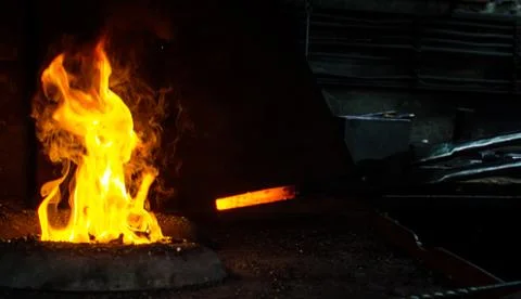 Blacksmith at work Foto stock