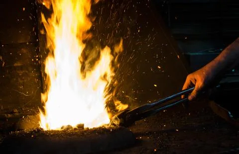 Blacksmith at work Stock Photos