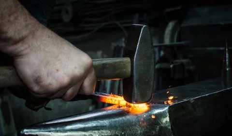 Blacksmith at work Stock Photos