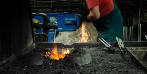 Blacksmith at work Stock Photos
