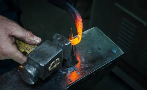 Blacksmith at work Stock Photos