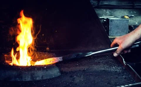 Blacksmith at work Stock Photos