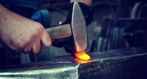 Blacksmith at work Stock Photos