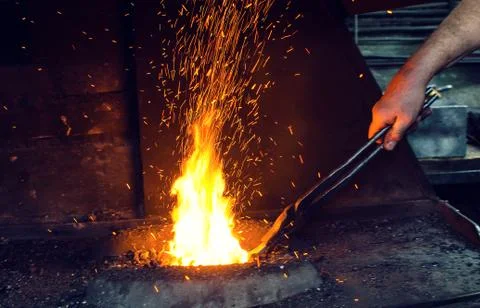 Blacksmith at work Stock Photos