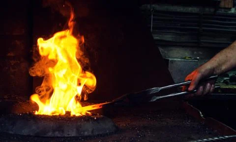 Blacksmith at work Stock Photos