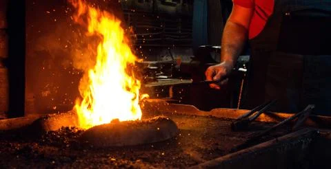 Blacksmith at work Stock Photos