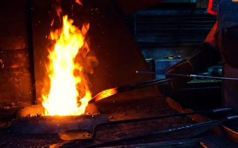 Blacksmith at work Stock Photos