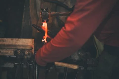 Blacksmith at work Stock Photos