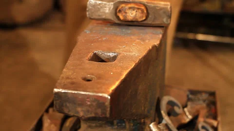Blacksmith Working 1 Stock Footage 36681692