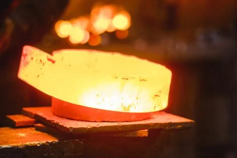 Blacksmith working on an anvil Stock Photos