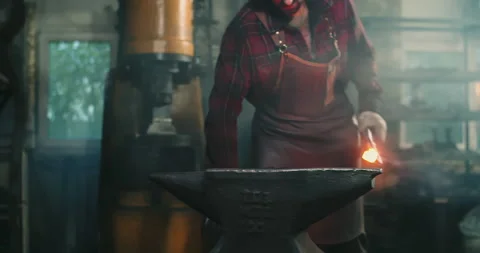 A blacksmith is working close-up Stock-Footage 165328578