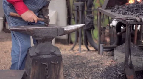 Blacksmith working Video stock 7768338