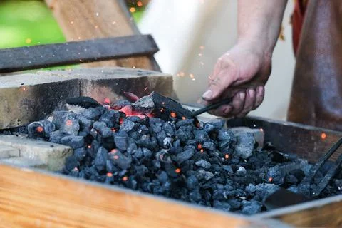 Blacksmith working Stock Photos