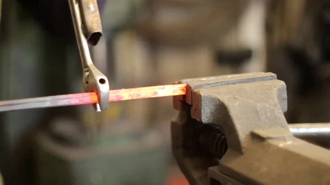 Blacksmith working in shop Stock Footage 74951778