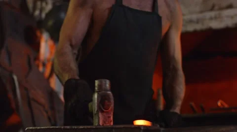 Blacksmith working, smithwork Stock Footage 44448390