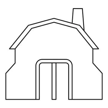 Blacksmith workshop building icon outline Ilustración de archivo
