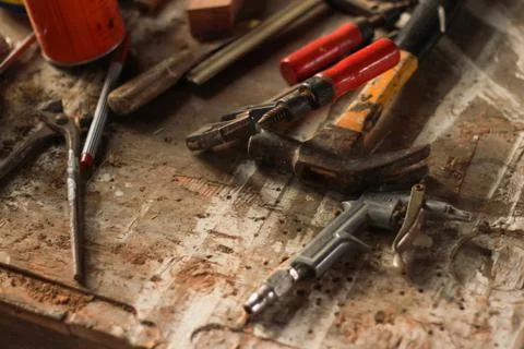 Blacksmith workspace Stock Photos
