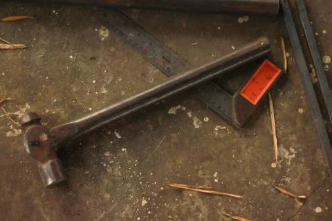 Blacksmith workspace Stock Photos