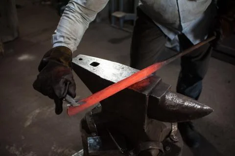 Blacksmithing. The blacksmith  Stock Photos