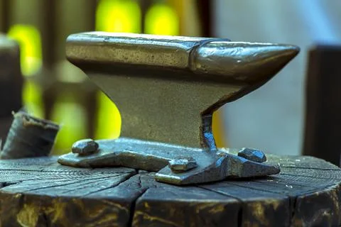 Blacksmith's anvil close up Stock Photos