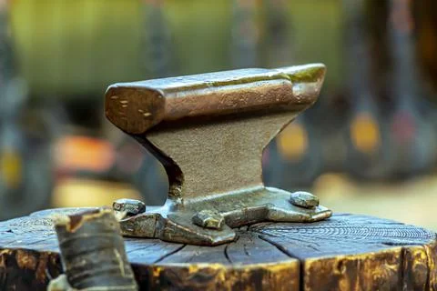 Blacksmith's anvil close up Stock Photos